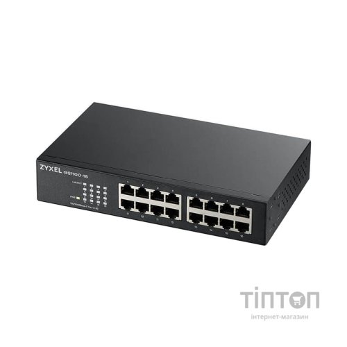 Комутатор мережевий ZyXel GS1100-16 (GS1100-16-EU0103F)