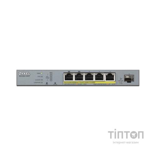 Комутатор мережевий ZyXel GS1350-6HP-EU0101F
