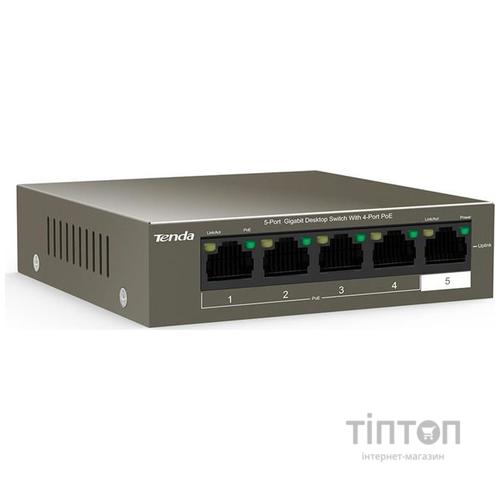 Комутатор Tenda TEG1105P-4-63W