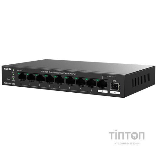 Комутатор Tenda TEG2210P-8-120W