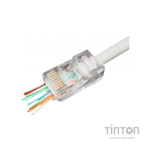 Конектор Cablexpert RJ45 cat.5e UTP 8P8C (сквозное отв., позолоч. конт.) 10 шт (LC-PTU-01/10)