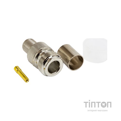 Конектор N-female обжимний роз`єм для кабеля LMR-400 HiSmart (TV991129)