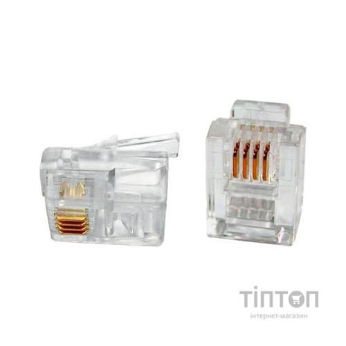 Конектор Patron RJ11 6P4C * 40 (CON-RJ-11-6P4C-40)