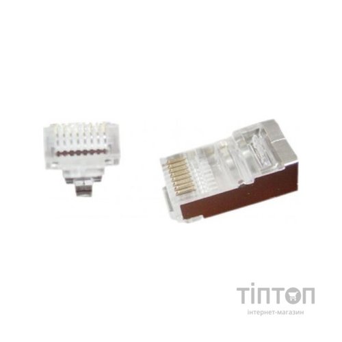 Конектор RJ45 cat.5e FTP 8P8C * 50 (наскрізні отв., позолоч. конт.) Cablexpert (LC-PTF-01/50)