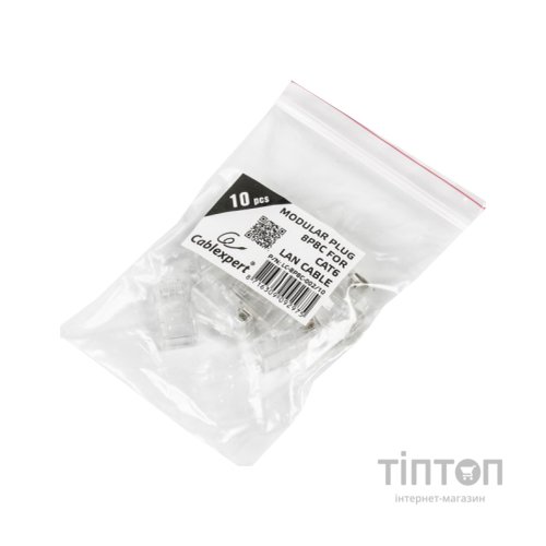 Конектор RJ45 cat.5e UTP 8P8C * 10 (позолоч. конт.) Cablexpert (LC-8P8C-001/10)