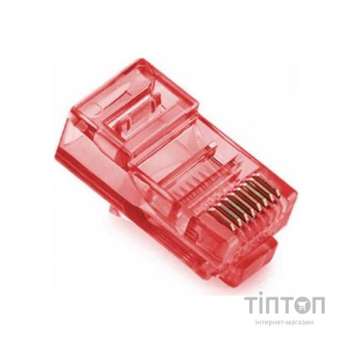 Конектор RJ45 cat.5e UTP 8P8C Red 100 шт Merlion (05357)
