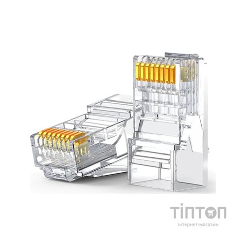 Конектор RJ45 cat.6 UTP, NW120, 100 шт упаковка, Transparent Ugreen (60558)