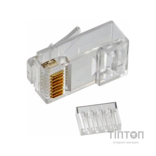 Конектор RJ45 cat.6, з вставкою, 50 шт Merlion (05049)