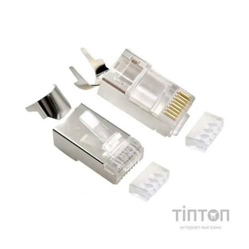 Конектор RJ45 cat.7 FTP 8P8C * 10 (наскрізні отв., позолоч. конт.) Cablexpert (LC-PTF7-01/10)