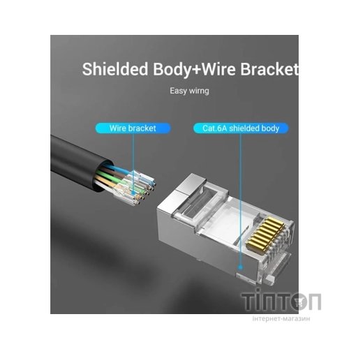 Конектор RJ45 FTP Cat.6 Modular 10 шт. Vention (IDFR0-10)
