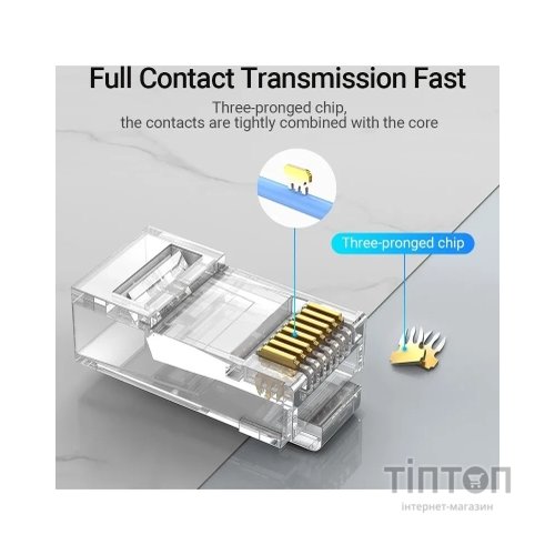 Конектор RJ45 UTP Cat.6 Modular 10 шт. Vention (IDDR0-10)