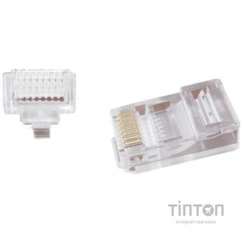 Конектор RJ45 cat.5e UTP 8P8C (наскрізні отв., позолоч. конт.) 100 шт Cablexpert (LC-PTU-01/100)