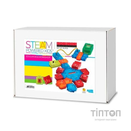 Конструктор 4М Електронний конструктор Logiblocs Розумні схеми для школи 70 модулів 19 проектів (00-01709)