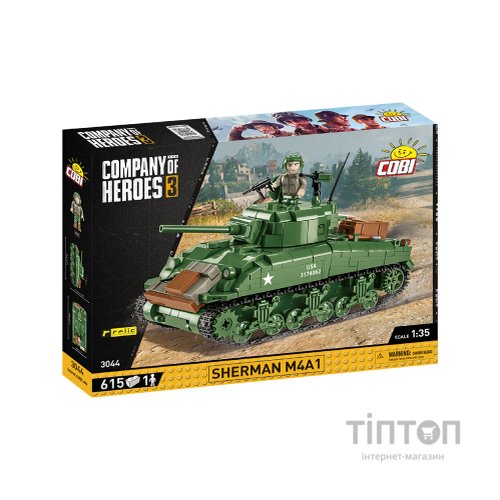Конструктор Cobi Company of Heroes 3 Танк M4 Шерман, 615 деталей (COBI-3044)