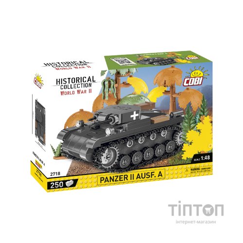 Конструктор Cobi Друга Світова Війна Танк Panzer II, 250 деталей (COBI-2718)