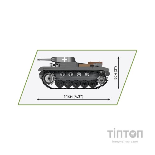 Конструктор Cobi Друга Світова Війна Танк Panzer II, 250 деталей (COBI-2718)