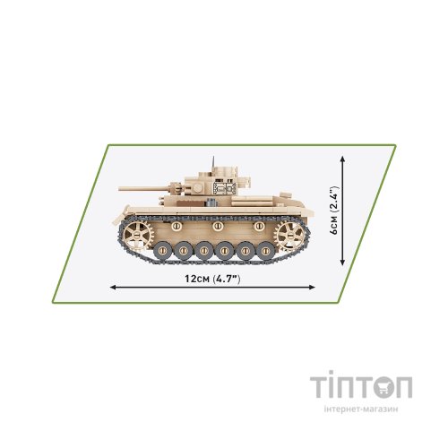 Конструктор Cobi Друга Світова Війна Танк Panzer III, 292 деталей (COBI-2712)
