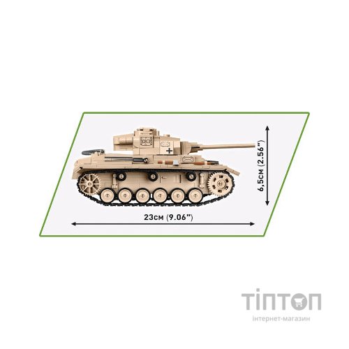 Конструктор Cobi Друга Світова Війна Танк Panzer III, 780 деталей (COBI-2562)