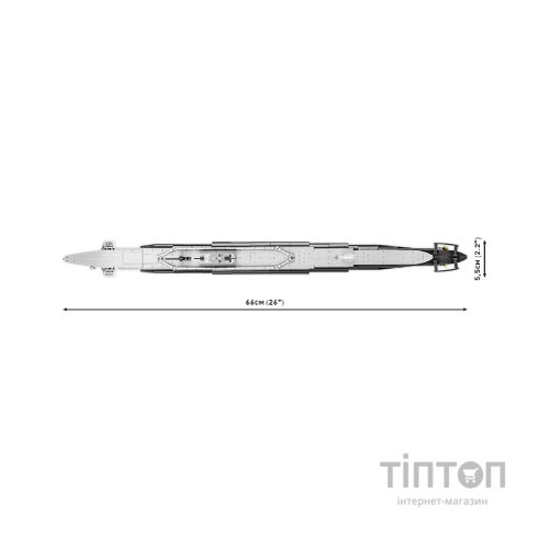 Конструктор Cobi Підводний човен Танг SS-306, 777 деталей (COBI-4831)