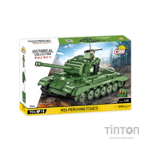 Конструктор Cobi Танк M26 ПершІнг 1:28, 904 деталі (COBI-2564)