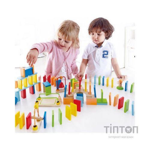 Конструктор Hape динамічний Ефект доміно Динамо 107 елемента (E1042)