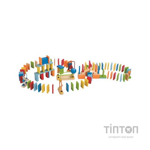 Конструктор Hape динамічний Ефект доміно Динамо 107 елемента (E1042)