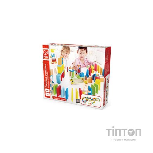 Конструктор Hape динамічний Ефект доміно Динамо 107 елемента (E1042)