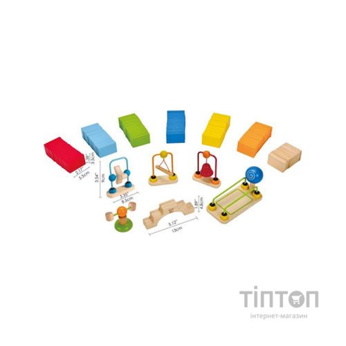 Конструктор Hape динамічний Ефект доміно Динамо 107 елемента (E1042)