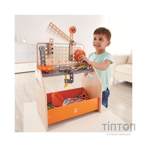 Конструктор Hape Junior Inventor Науковий верстак настільний 58 деталей (E3028)