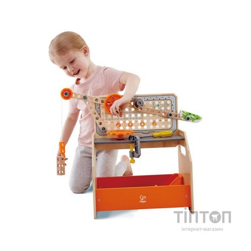 Конструктор Hape Junior Inventor Науковий верстак настільний 58 деталей (E3028)