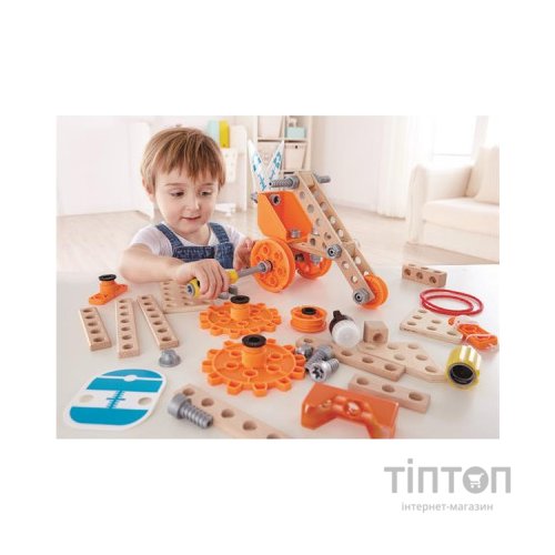 Конструктор Hape Junior Inventor з підсвіткою 57 деталей (E3032)