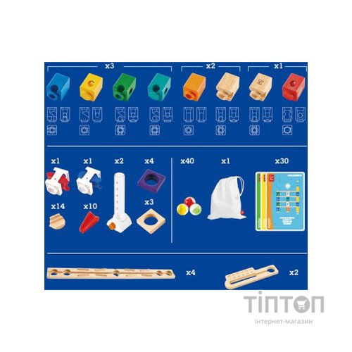 Конструктор Hape лабіринт Quadrilla Програмування основи 130 елементів (E6028)