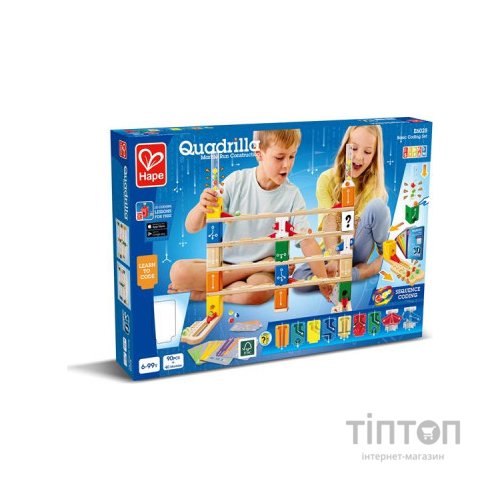Конструктор Hape лабіринт Quadrilla Програмування основи 130 елементів (E6028)