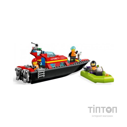 Конструктор LEGO City Човен пожежної бригади 144 деталі (60373)
