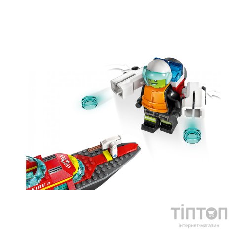 Конструктор LEGO City Човен пожежної бригади 144 деталі (60373)