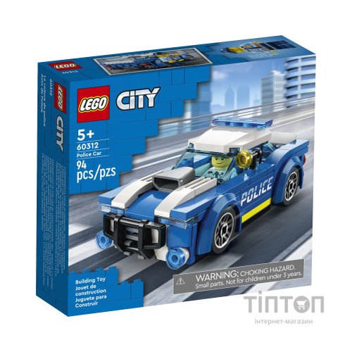 Конструктор LEGO City Поліцейський автомобіль 94 деталі (60312)