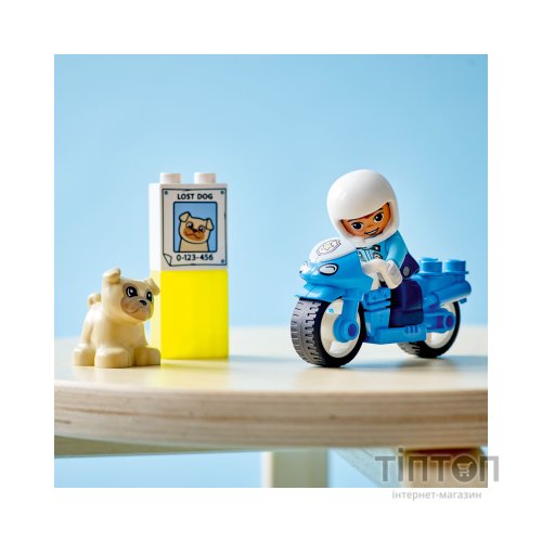 Конструктор LEGO DUPLO Town Поліцейський мотоцикл 5 деталей (10967)