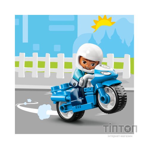 Конструктор LEGO DUPLO Town Поліцейський мотоцикл 5 деталей (10967)