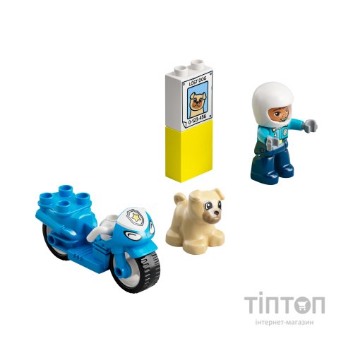 Конструктор LEGO DUPLO Town Поліцейський мотоцикл 5 деталей (10967)
