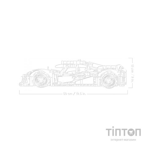 Конструктор LEGO Technic Peugeot 9X8 24H Le Mans Hybrid Hypercar 1775 деталей (42156)