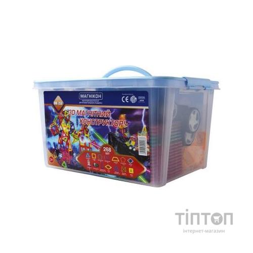 Конструктор Магнікон 268 деталей Plastic box (MK-268)