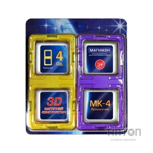 Конструктор Магнікон Додатковий набір прямокутник, 4 шт. (MK-4-ПР)