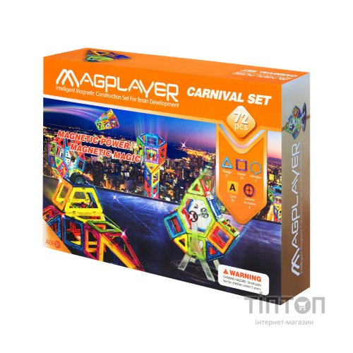 Конструктор Magplayer Набор 72 элемента (MPA-72)