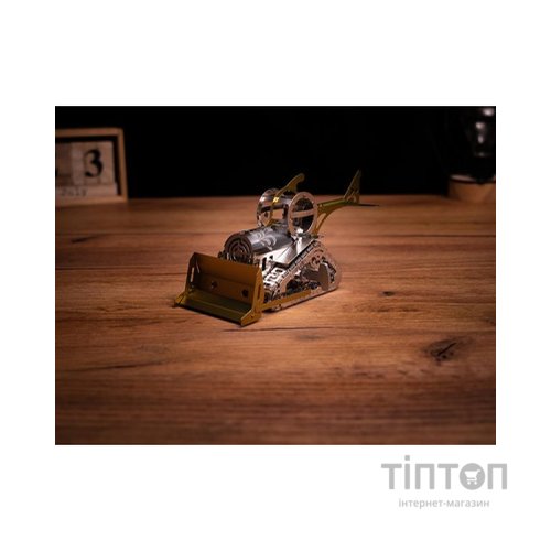 Конструктор Metal Time Колекцiйна модель Graceful CAT Бульдозер механічний двоколірний (MT073)