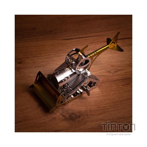 Конструктор Metal Time Колекцiйна модель Graceful CAT Бульдозер механічний двоколірний (MT073)