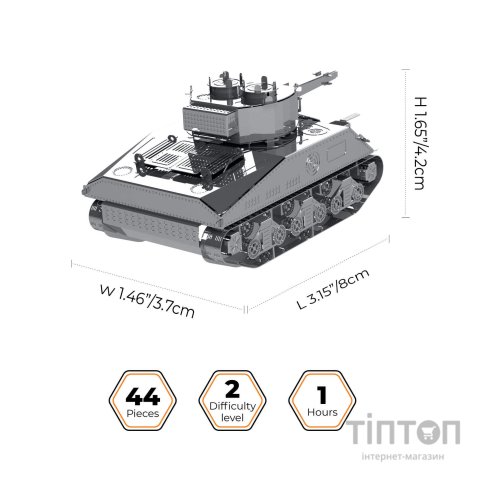 Конструктор Metal Time колекційна модель M4 Sherman (MT070)