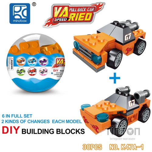 Конструктор MINDBOX Гоночна машинка інерційна в асортименті