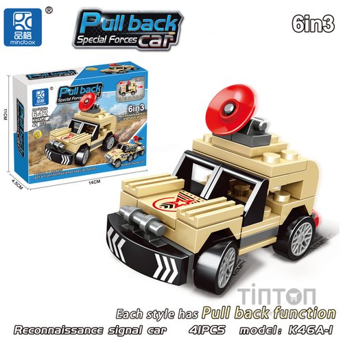 Конструктор MINDBOX Інерційна військова машинка в асортименті