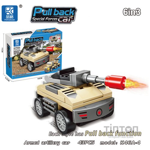 Конструктор MINDBOX Інерційна військова машинка в асортименті