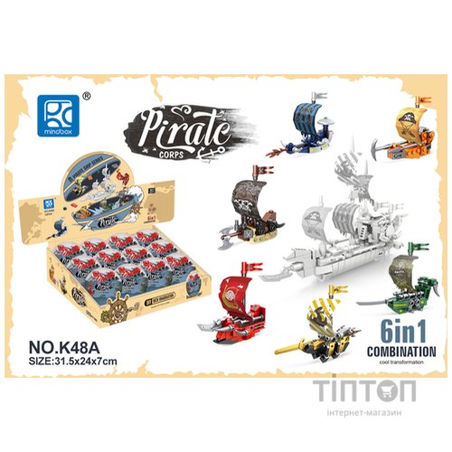 Конструктор Mindbox Корабель піратів асортименті